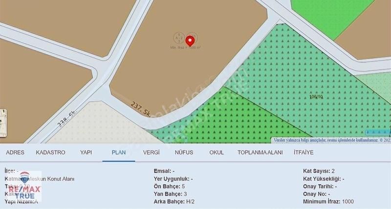 Uzuntarla'da 599 M2 2 Kat %20 İmarlı Arsa