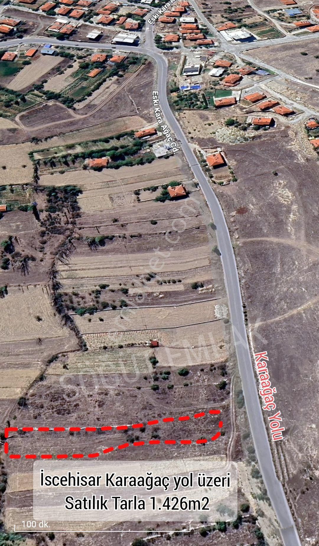 İscehisar Çukur Mah Karaağaç Yolu Üzerinde Satılık Tarla