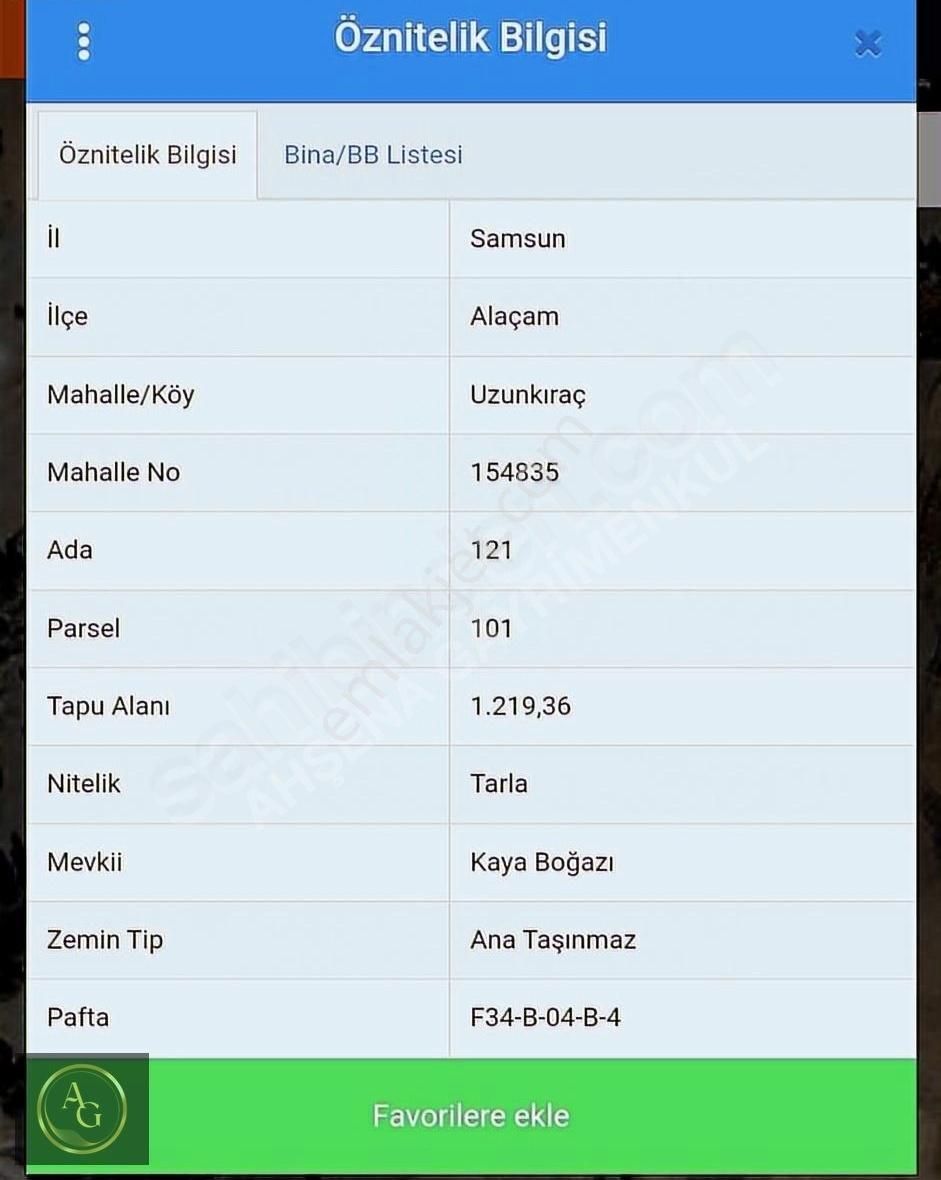 Ahşena'dan Yola Cephe 1219 M2 Satılık Fırsat Arazi