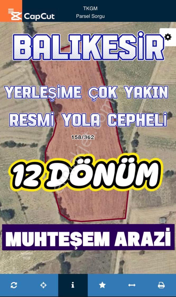 🌿 *balıkesir’de Resmi Yola Cepheli Üniversiteye Yakın 12 Dönüm Arazi Her Şey Elinizin Altında!* 🏡
