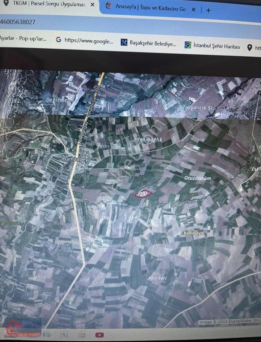 Dereliemlaktan Lüleburgaz Hamzabeylıde Satılık 1325 M2 His Arsa