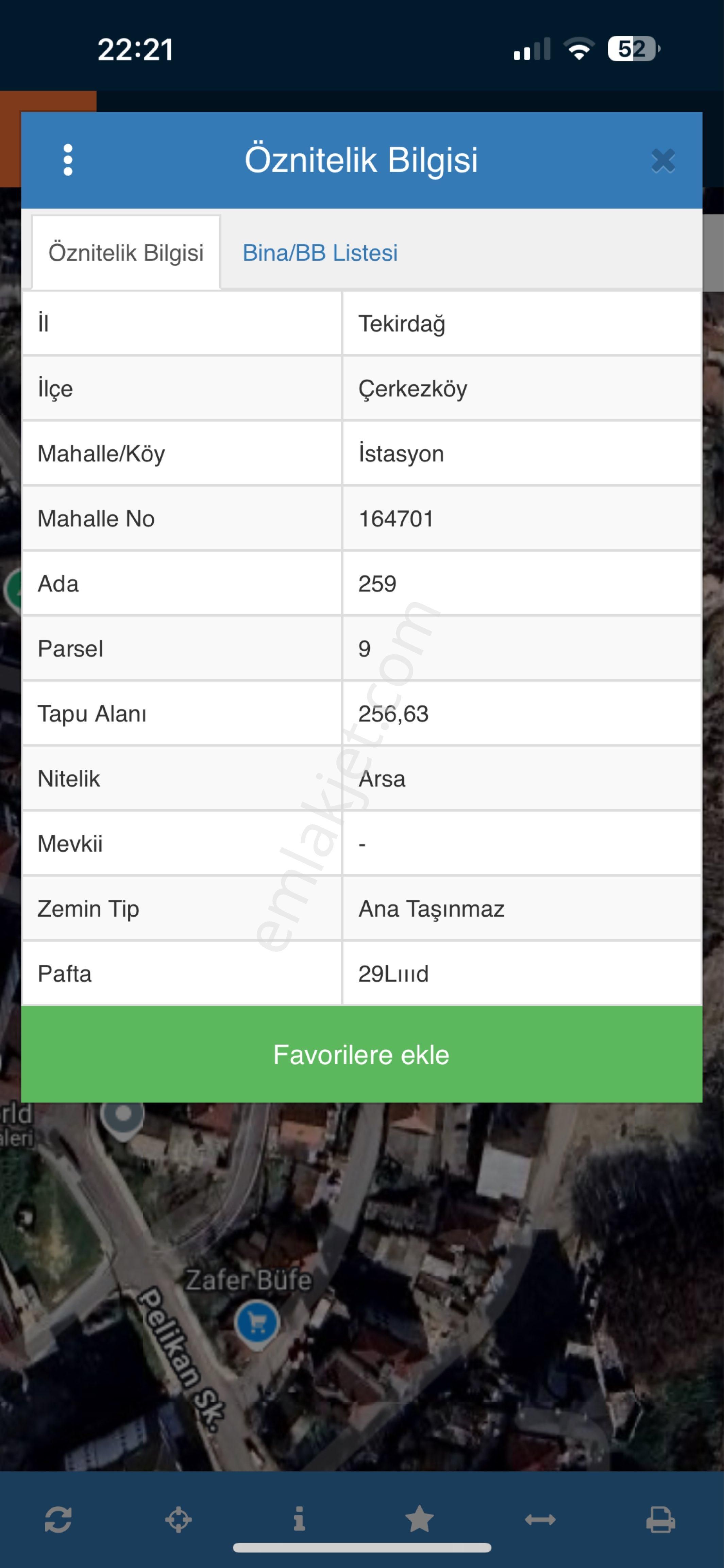 Çerkezköy İstasyon Mah 256 M2 İmarlı İfrazlı Satılık Arsa