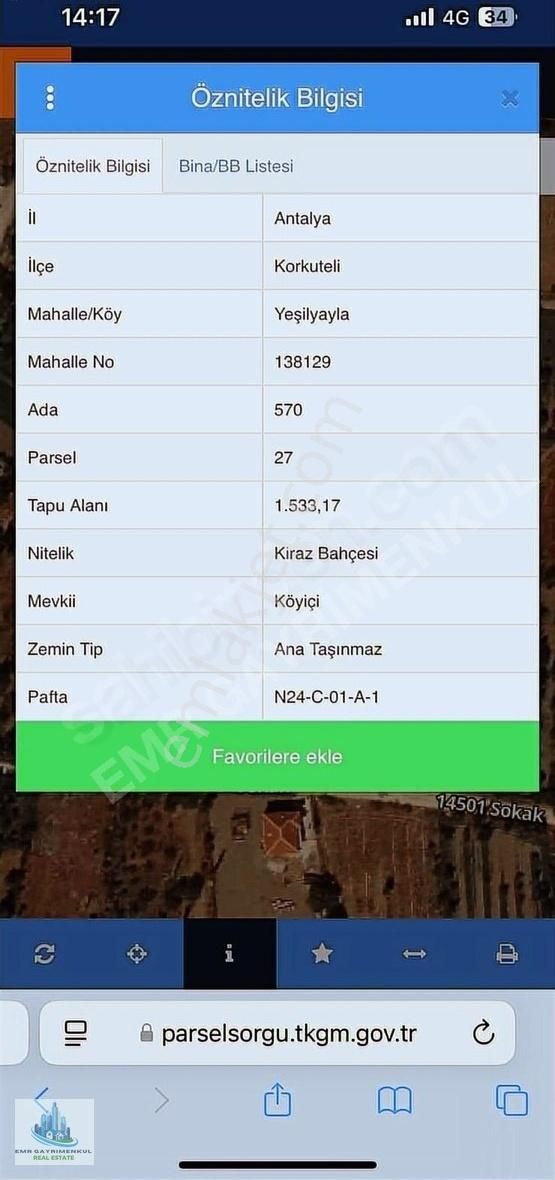 Satılık Kiraz Bahçesi Korkuteli Yeşilyaylada Fırsat! - Görsel 3