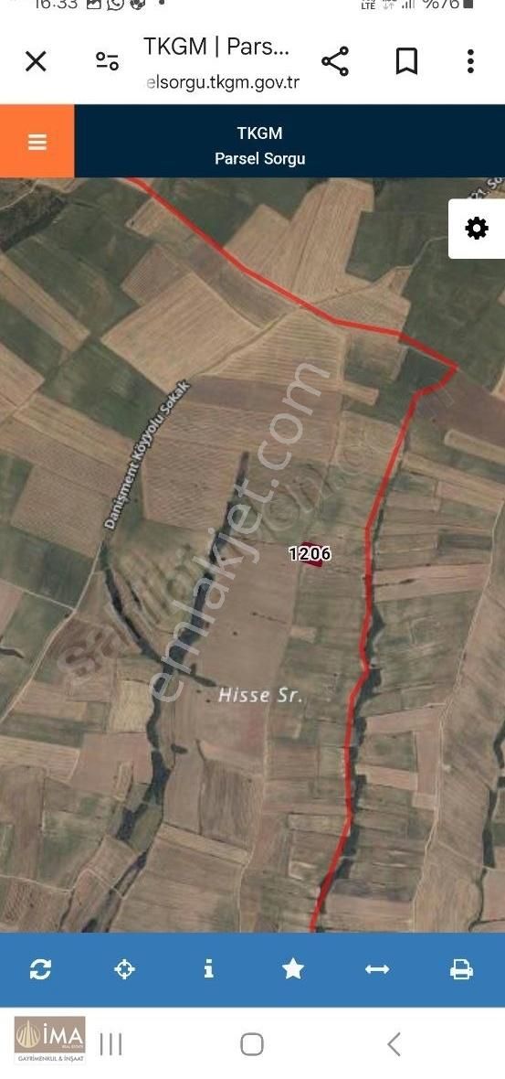 Tekirdağ Hayrabolu Tarla Danişment 2.000m2