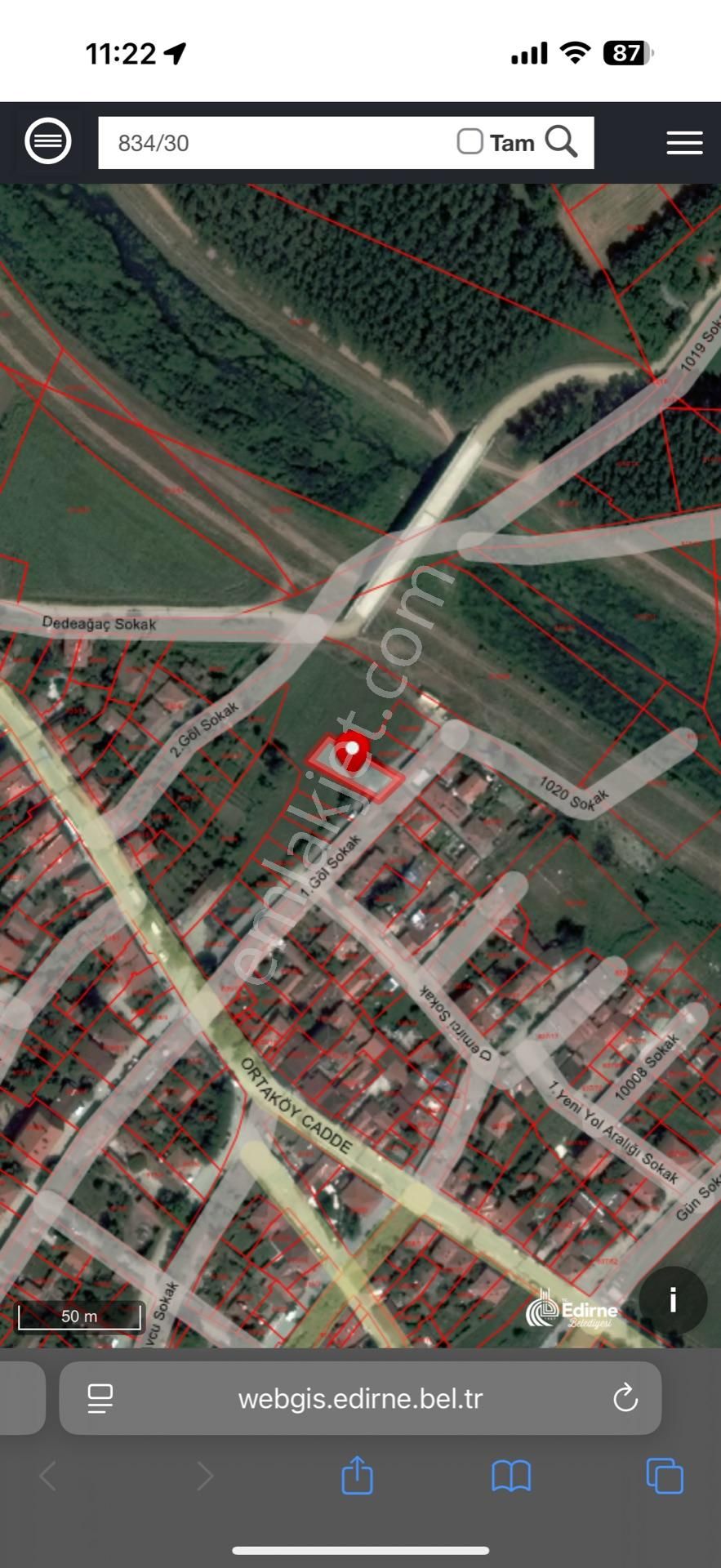 Marmara'dan Edirne Karaağaç Satılık Arsa Net 420m2