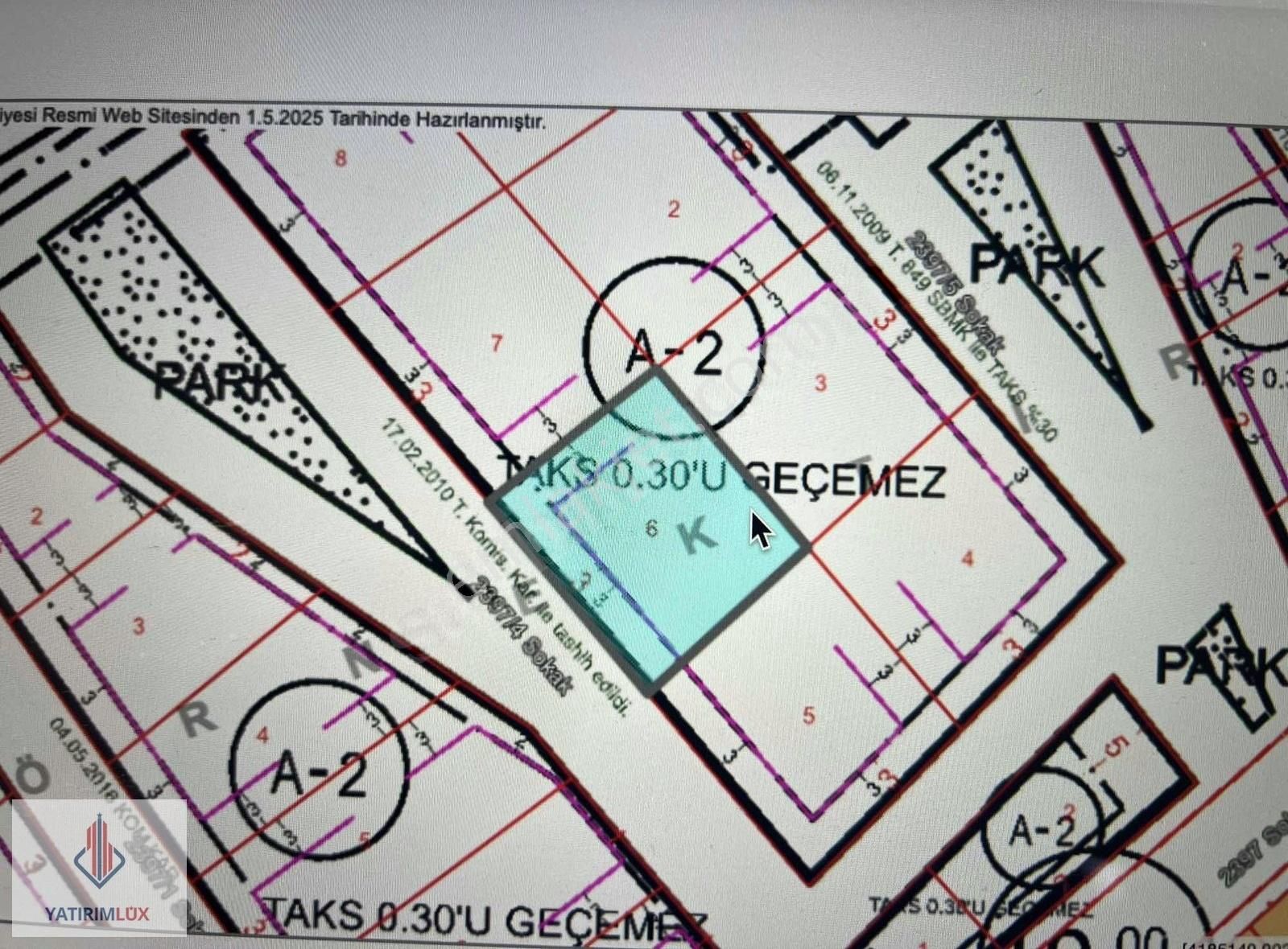 Yatırımlüx'den 238 M2 Arsa
