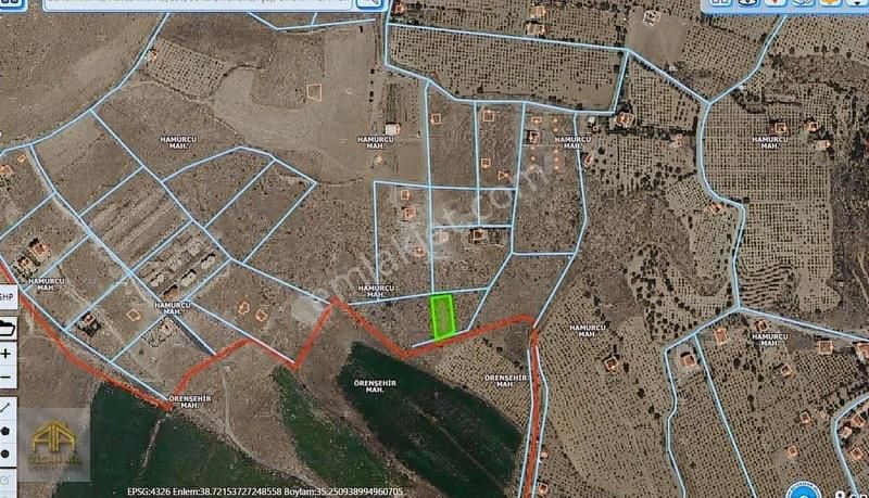 Özcan Ata Gayrimenkulden İncesu Hamurcuda 1.085 M2 Villa Parseli