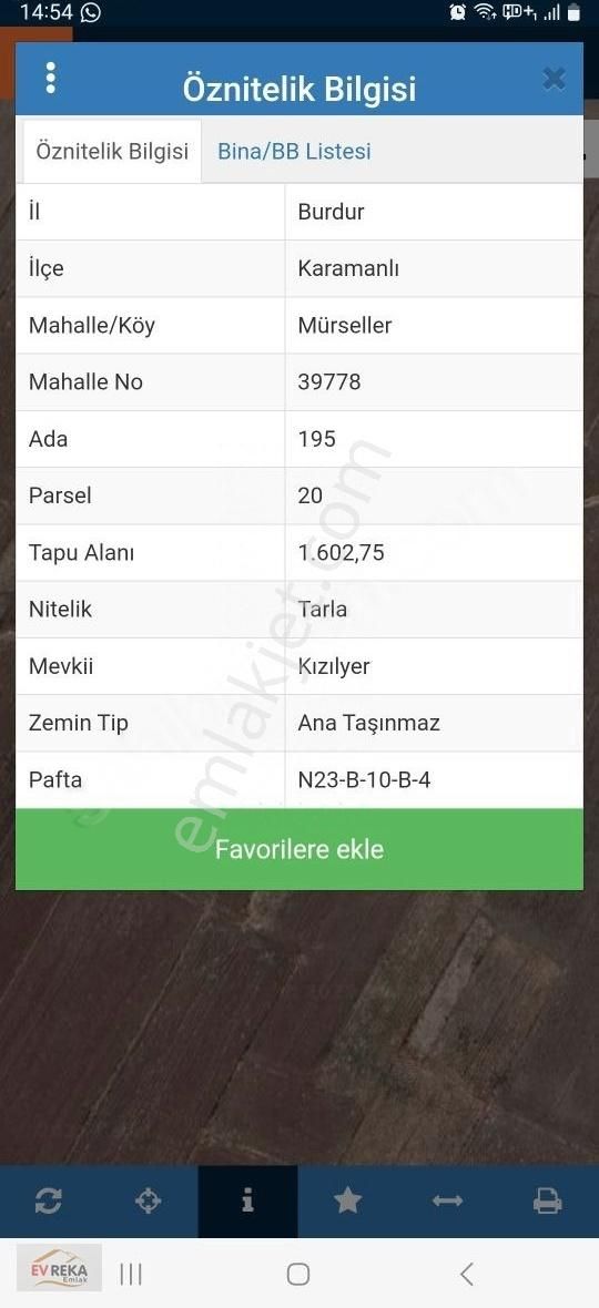 Mürsellerde Burdur Fethiye Yoluna Çok Yakın Yolu Olan Tarla