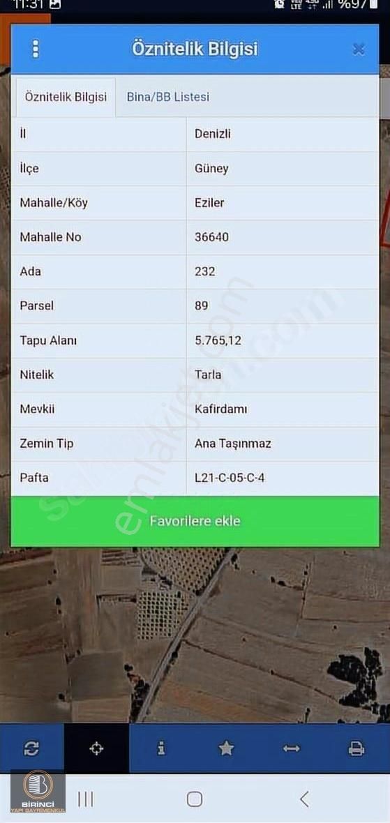 Eziler Mahallesinde Anayola Sıfır Kaçmaz Fırsat Arazi