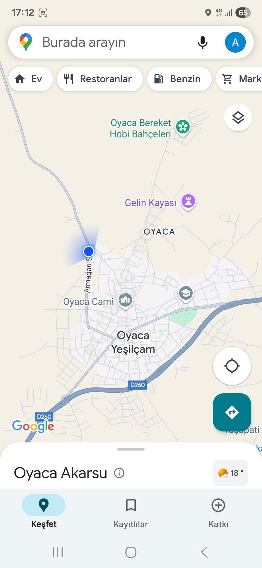 Ankara Gölbaşı Oyaca Akarsu Mah.satılık 600 M2 İmarlı Arsa Harika Tek Tapu