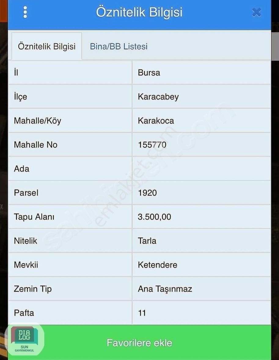 Dialog Sun Karacabey Karakoca Ketendere De Satılık Tarla
