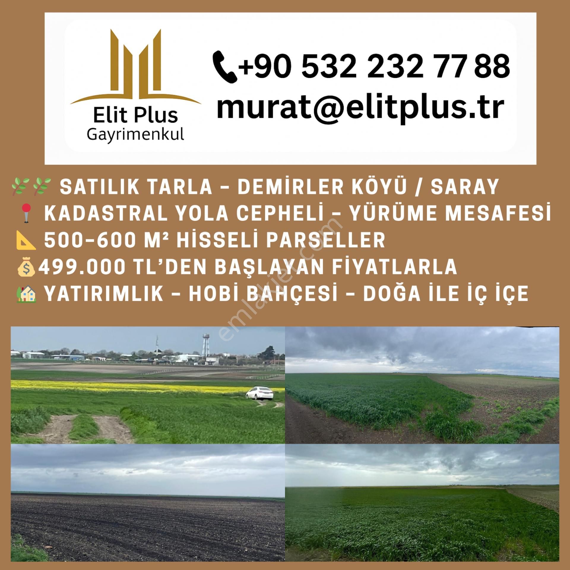 🌿 Tekirdağ Saray Demirler Köyü’nde Yatırımlık Hisseli Tarla Parselleri Satışta!