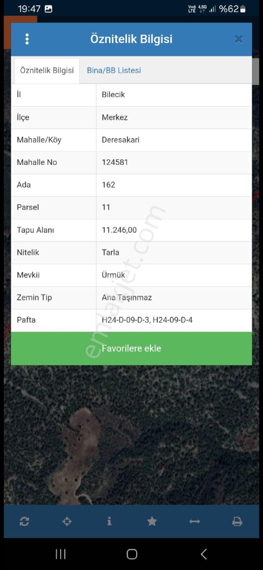 Bilecik Merkeze. Bağli Acil Satilik Kelepir Arazi