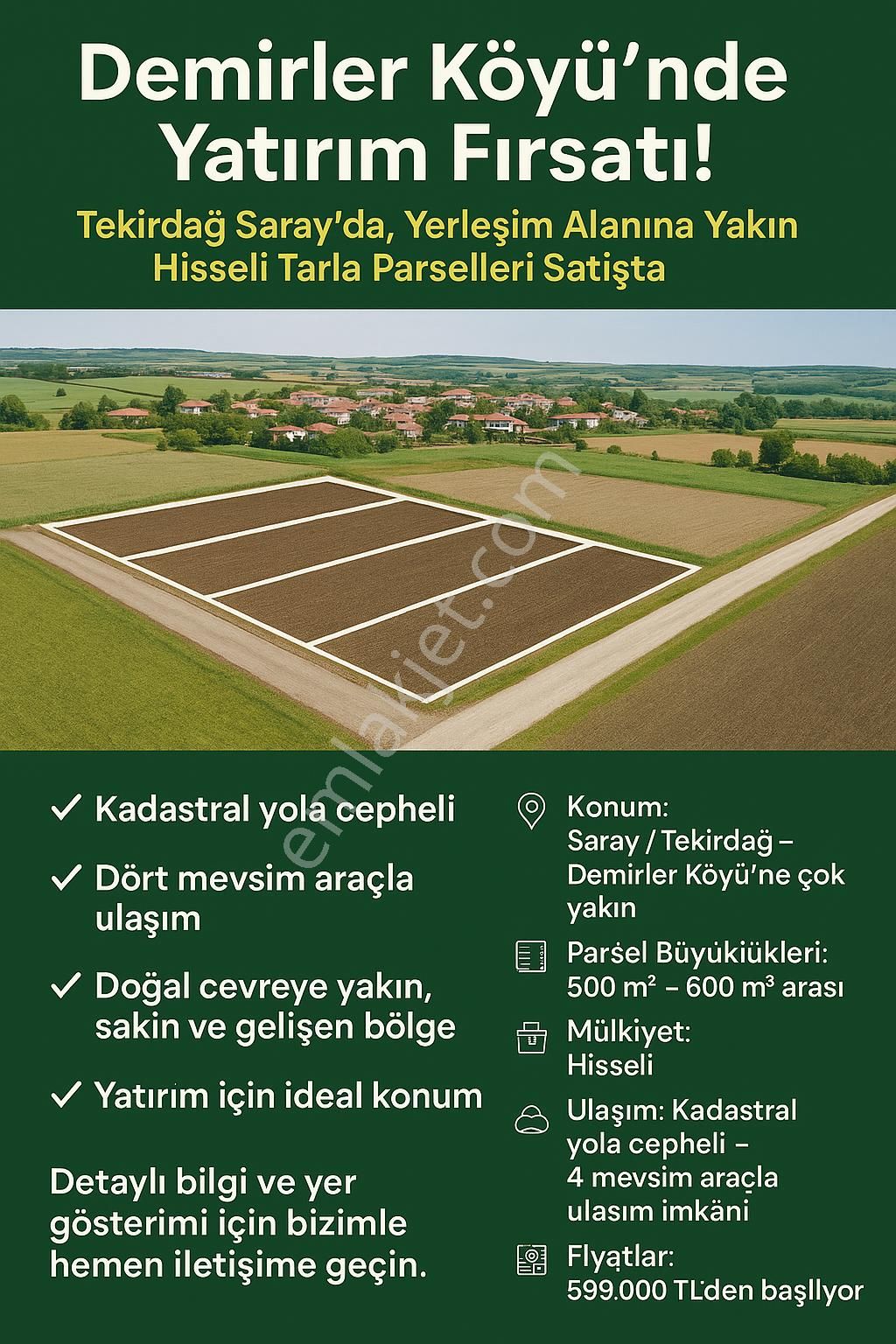 🌿 Demirler Köyü'nde Yatırım Fırsatı!
