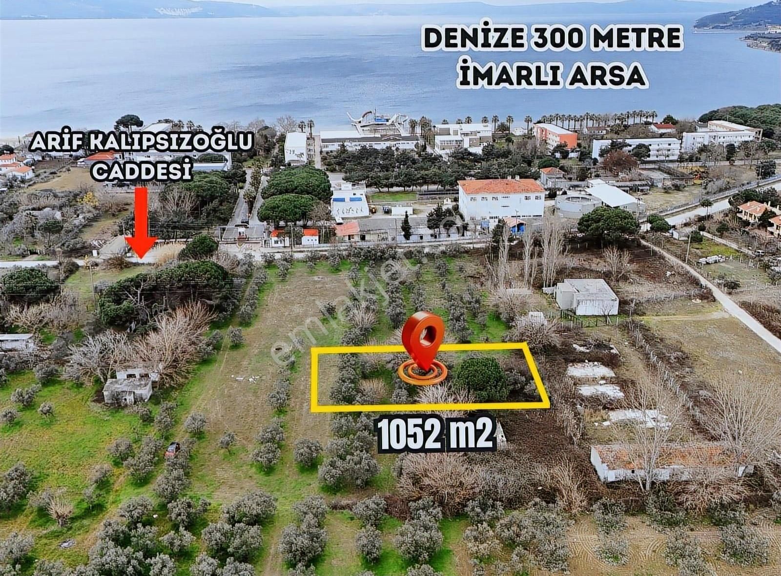 Balıkesir Erdek'te Denize 300 Mt 1052 M2 Arsa Turizm + Konut