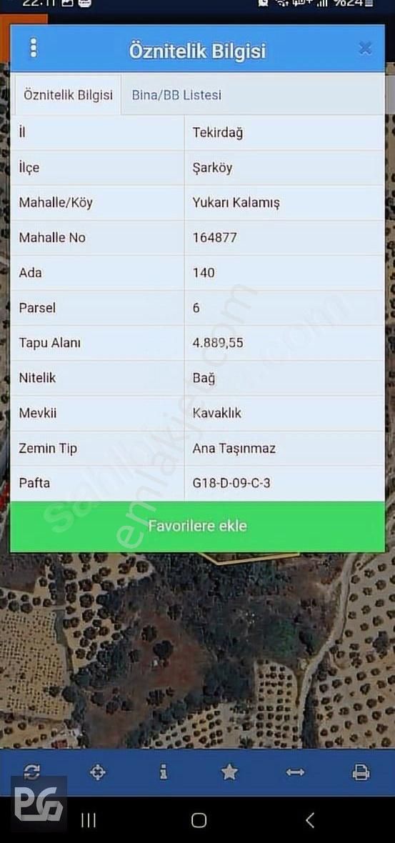 Tekirdağ Şarköy Y.kalamış Zeytinlik Tek Tapu