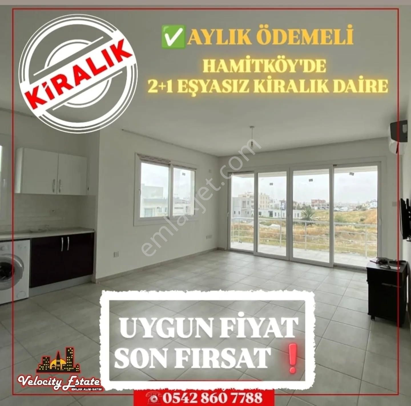 Hamitköy'de 100 M2 Eşyasız Kiralık 2+1 Daire