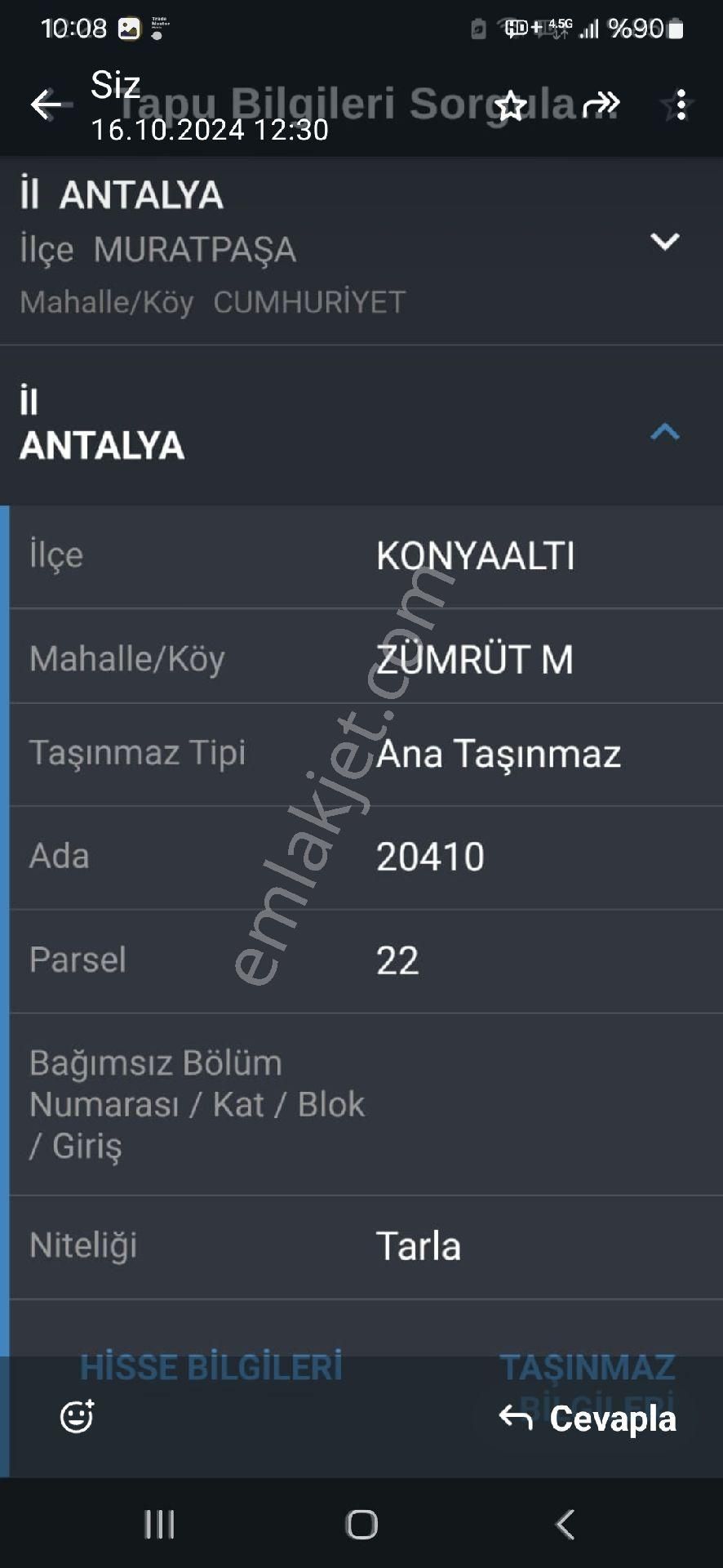 Hisseli Arsa