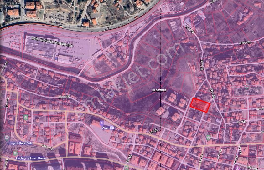 Pusula'dan Yıldıztepe'de Çok Katlı Konut İmarlı Hisseli 155 M² Satılık Arsa