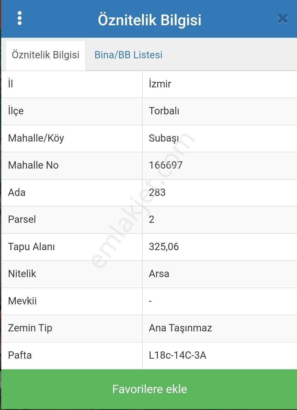 İzmir Torbalı Subaşı Mahallesinde Satılık İmarlı Arsa