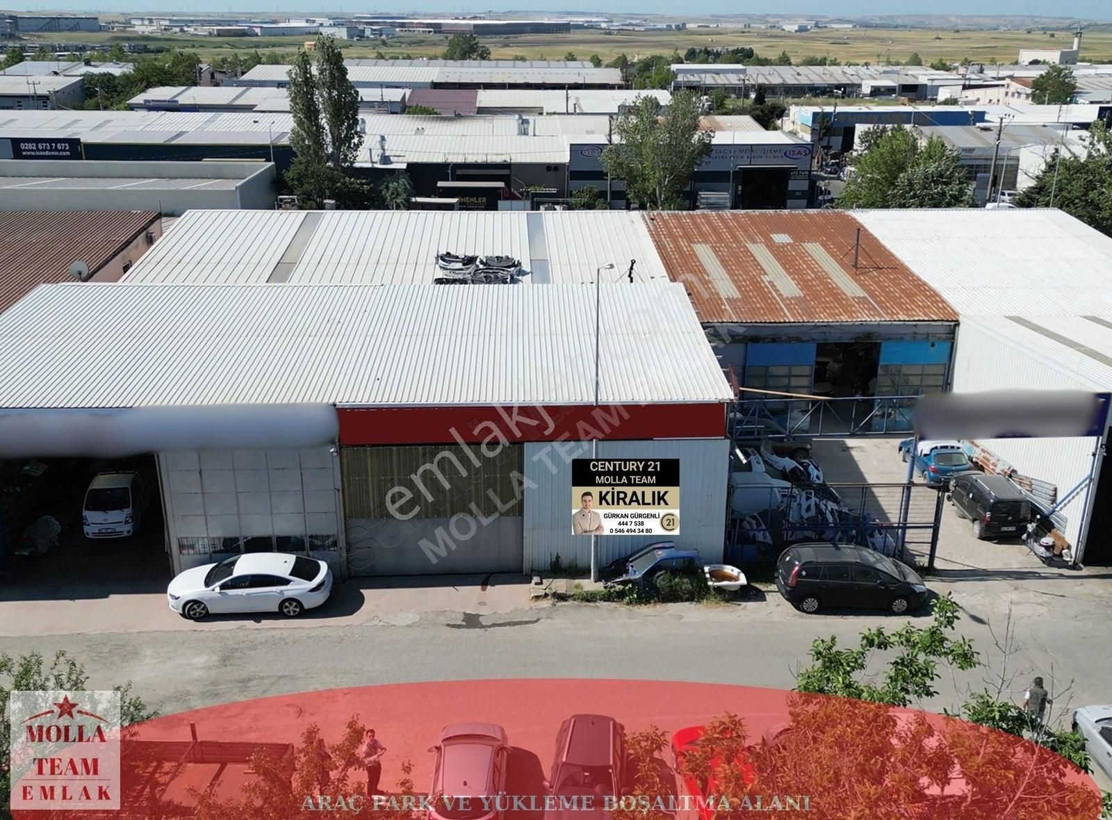 Mollateam'den Çorlu Yeni Sanayi Sitesi Kiralık Atölye&imalathane