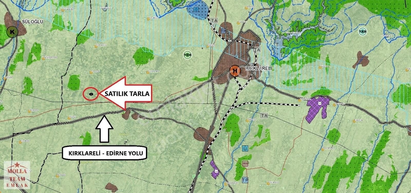 Molla Team'den Satılık Kırklareli Merkez'de 1450 M2 Bağ Yeri