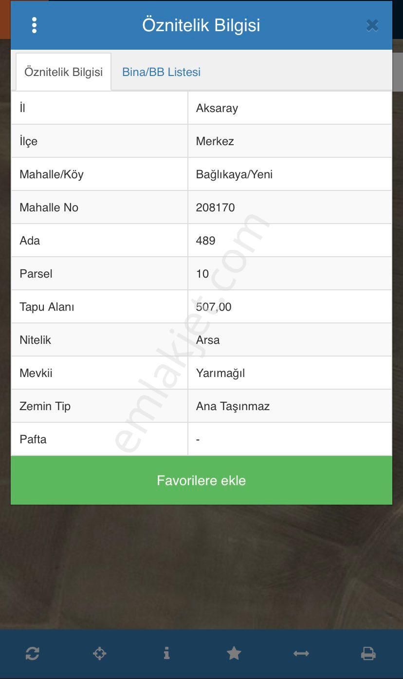 Aksaray Merkez Bağlıkaya(yeni)da Satılık Kupon Arsa