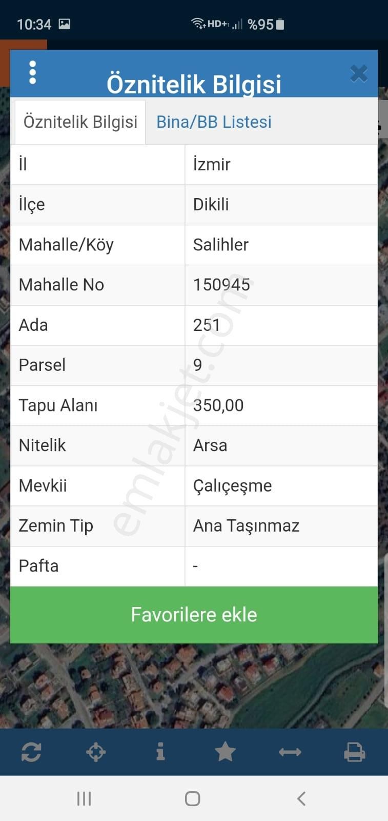 İzmir İli Dikili İlçesi Salihler De Satılık Villa Arsası - Görsel 2