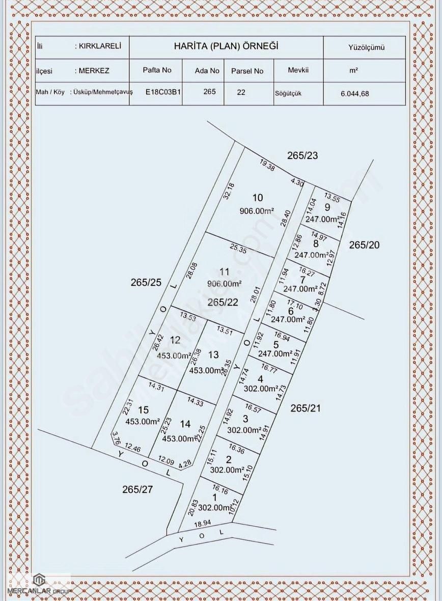 Üsküp Merkezde Elektriği Başında 241 M2 Hisseli Tarla