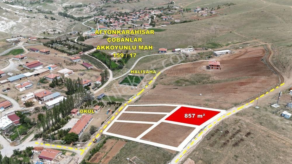 Afyonkarahisar / Çobanlar / Akkoyunlu Mahallesinde 857 M² Konut İmarlı Arsa