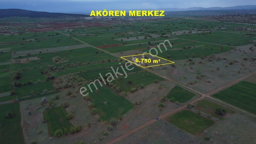Konya / Akören / Ağalar Mahallesinde 6.750 M² Müstakil Tapulu Tarla