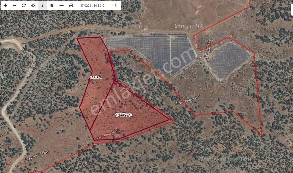 Mersin Toroslar Tırtar Ges Arazisi 44566 Kt2 Tek Tapu