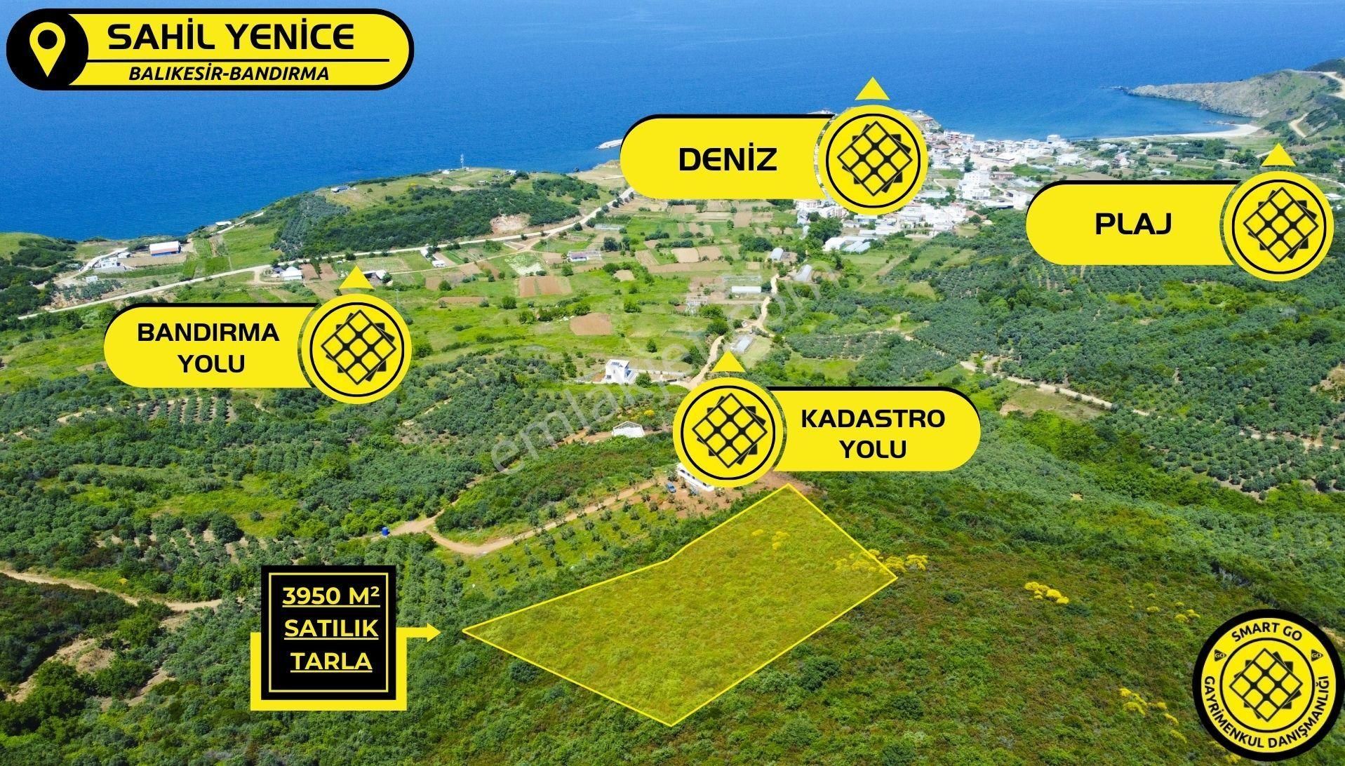 Sahil Yenice'de 3952 M² Satılık Tarla
