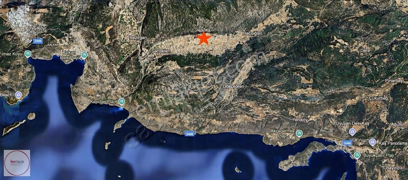 Kaş Sarıbelen Vadi Manzaralı İçinde Evi 4 Dönüm Tek Tapu Arazi