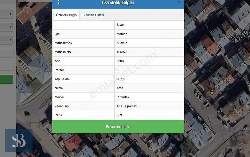 Sb Gayrımenkul'den Şeyhşamil De 207 M2 Arsa