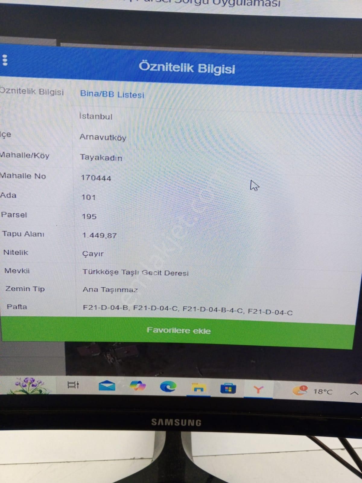 Arnavutköy Tayakadın İhtiyaçtan Çok Uygun Fiyatlı Arsa