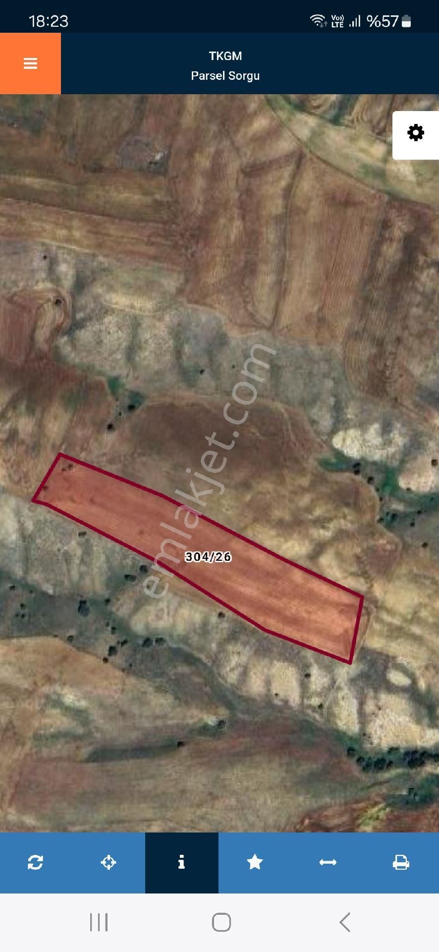 Kırıkkale Ballışeyh Kulaksız 12.130 M2 Ekilir Tarla 360 Bin Tl