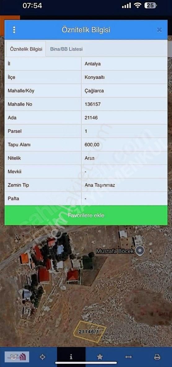 Çağlarca Da Satılık Arsa
