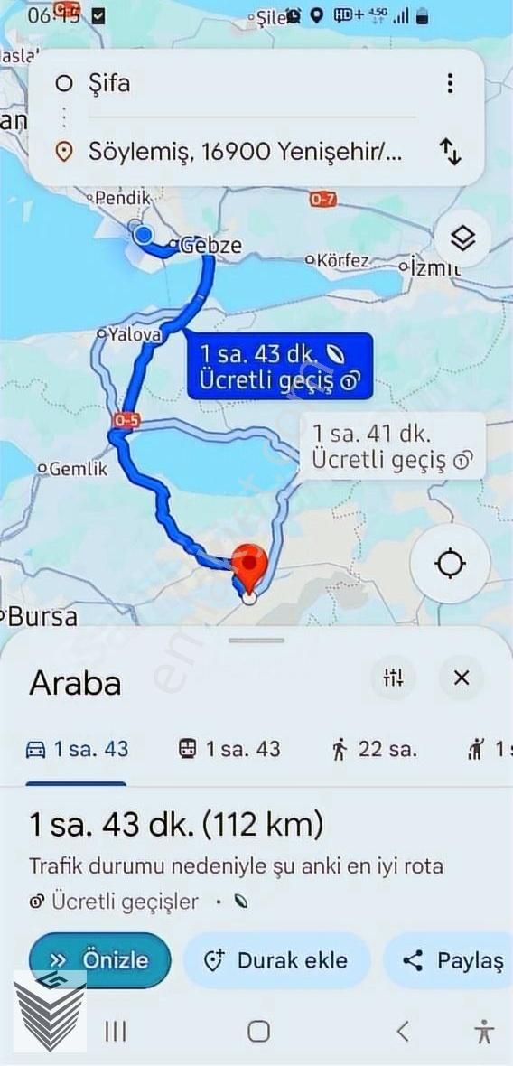 Bursa..yenişehir..sölemiş'te..1455m..yatırımm..yenişehire 5 Km.. - Görsel 3