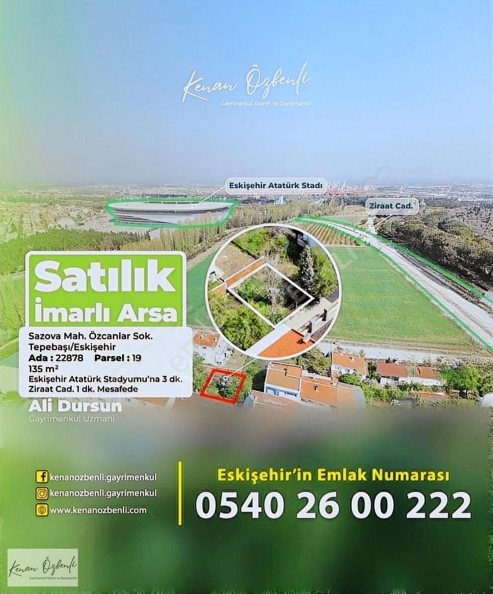 Eskişehir Tepebaşı Sazova Mah. Satılık 138m2 İmarlı Arsa