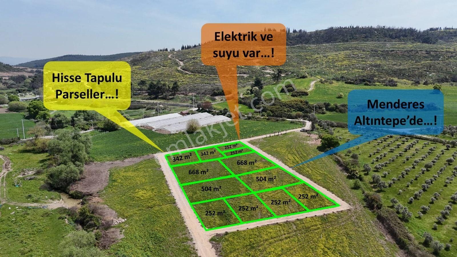 Menderes Merkeze Yakın 505 M2 Hisse Tapulu Elektrik Sulu Parseller