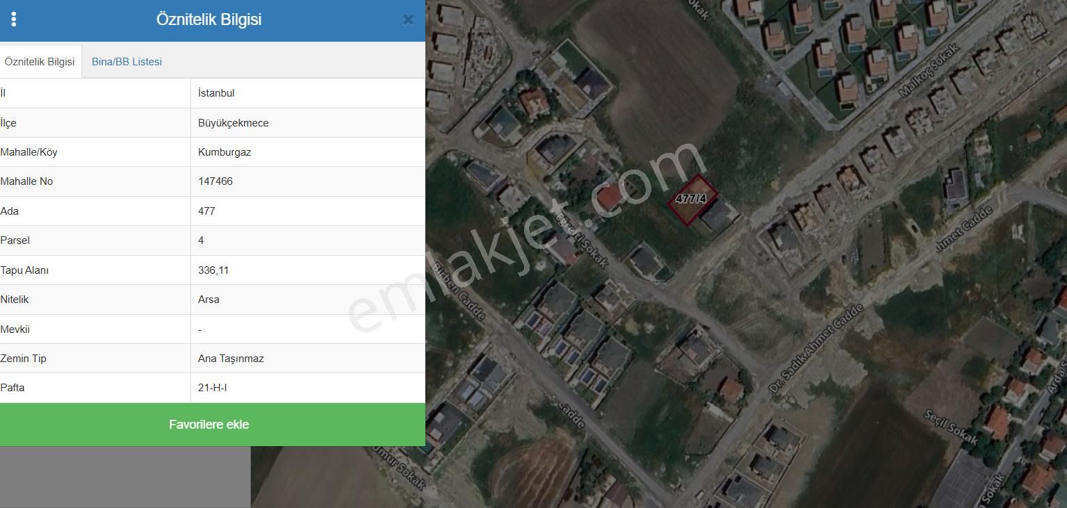 Büyükçekmece Kumburgaz Mükemmel Konum Arsa