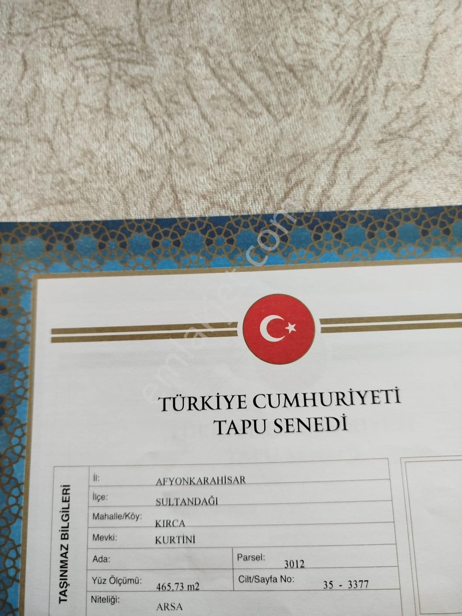Tezcan Emlak Sultandağı Mahallesinde 9 Adet Arsa