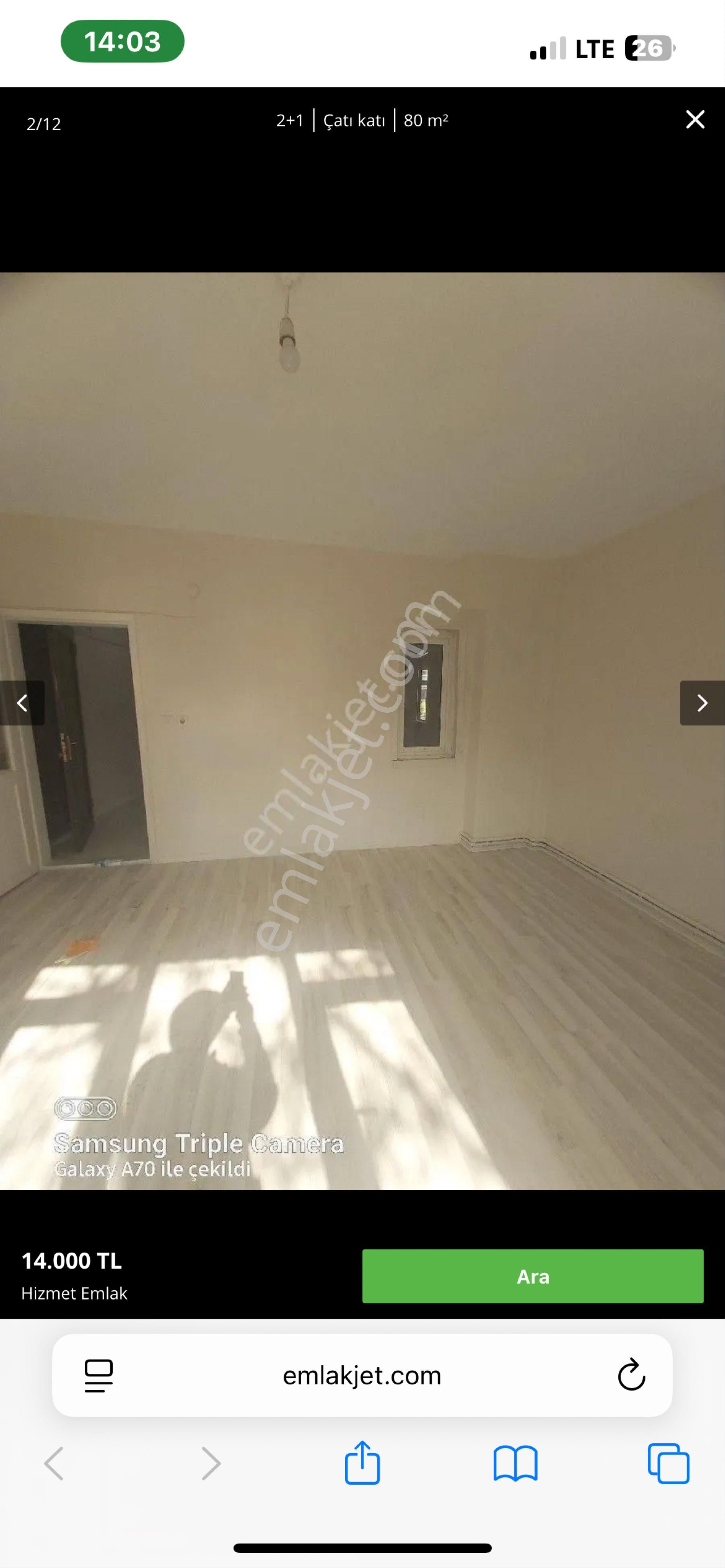 Serdar Emlakc’tan 1 + 1 Kiralık Daire Kat Üç