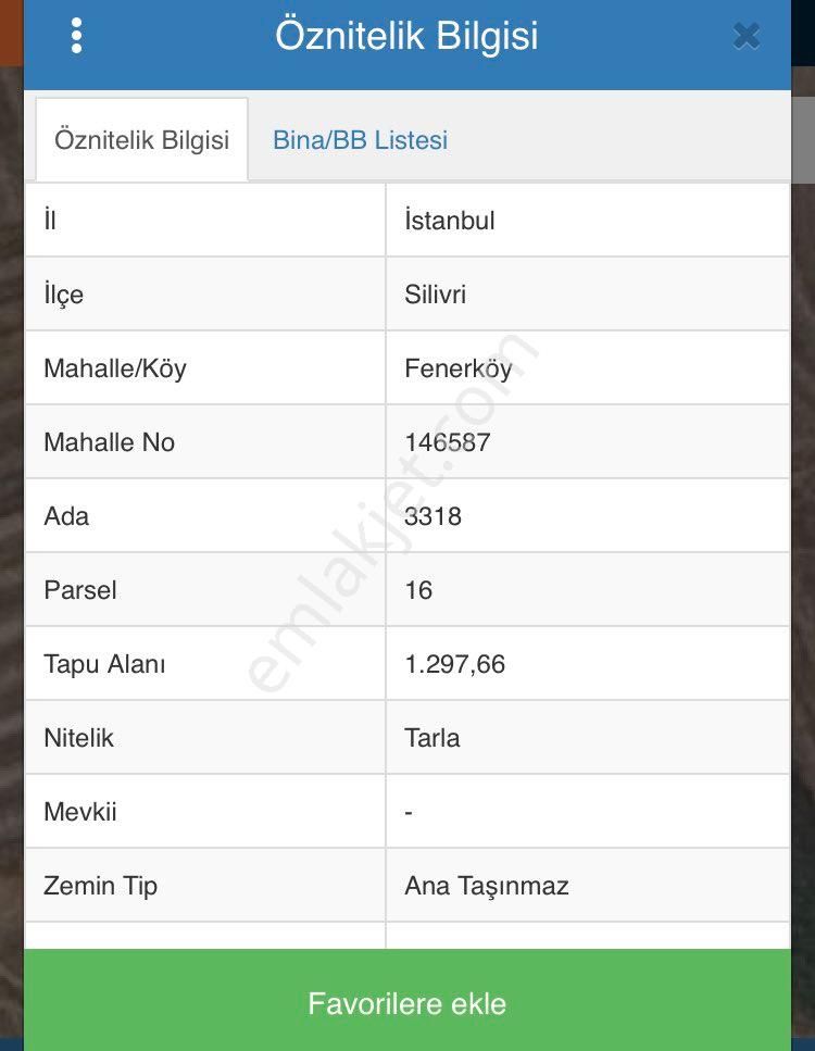 Silivri'de Merkezi Konum'da Satılık 1300 M2 Müstakil Tarla