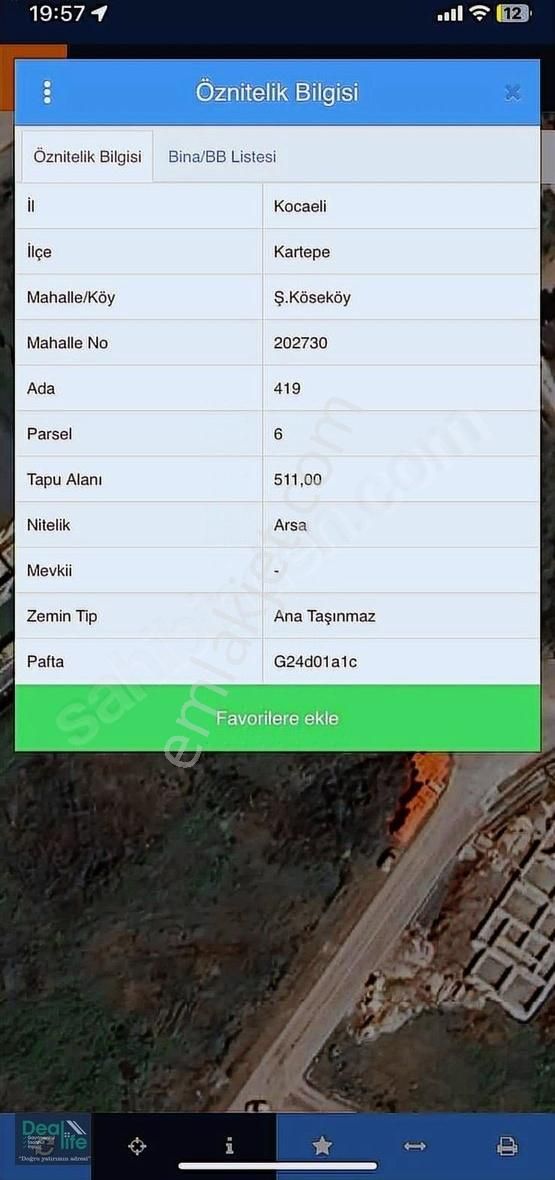 Deallifeden Köseköyde Kiralık Arsa