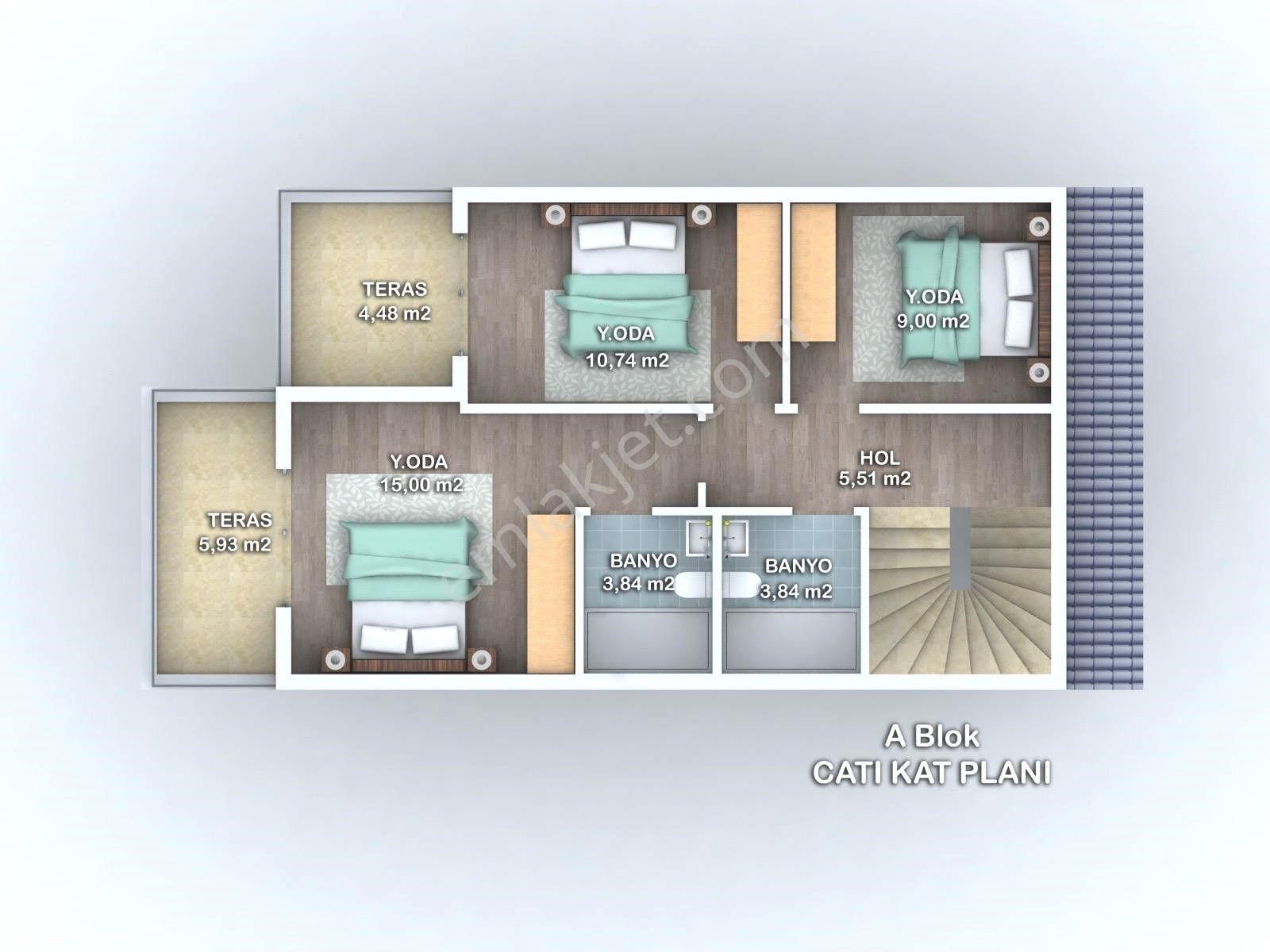Goldhouse Dan Satılık Villa Karagedik De Özel Havuzlu 5+1 - Görsel 9