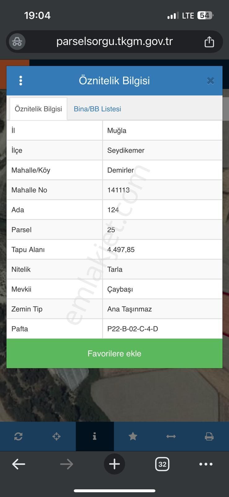Fmk Real Estate Muğla Seydikemerde Satılık Arsa