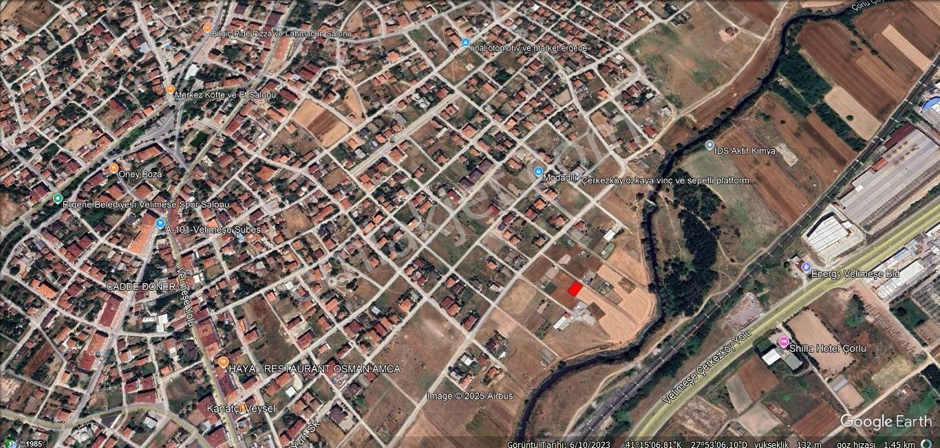 Ergene Velimeşe'de Satılık Konut İmarlı 404 M² Arsa