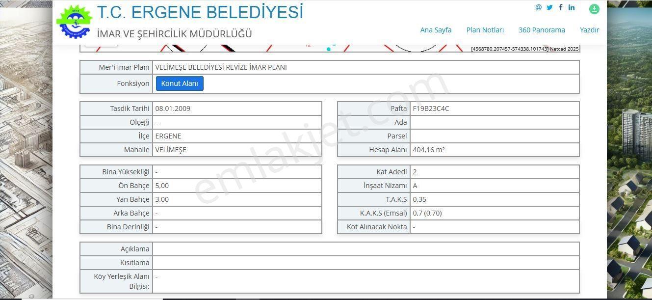 Ergene Velimeşe'de Satılık Konut İmarlı 404 M² Arsa - Görsel 4